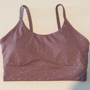 Plum Speckled Born Primitive Sports Bra - size M
